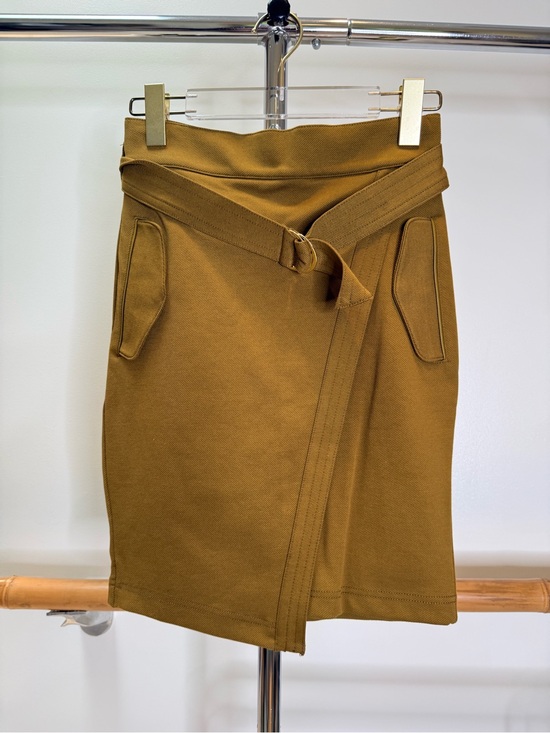 H&M Dresses & Skirts - H&M Camel Brown Belted Wrap Pencil Skirt XS